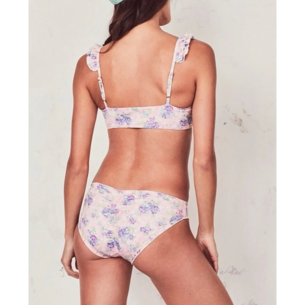 NWT LoveShackFancy Palm Bikini Top